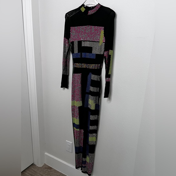 DOLLS KILL Mesh Embellished Jumpsuit Women’s Sz L - Picture 1 of 7